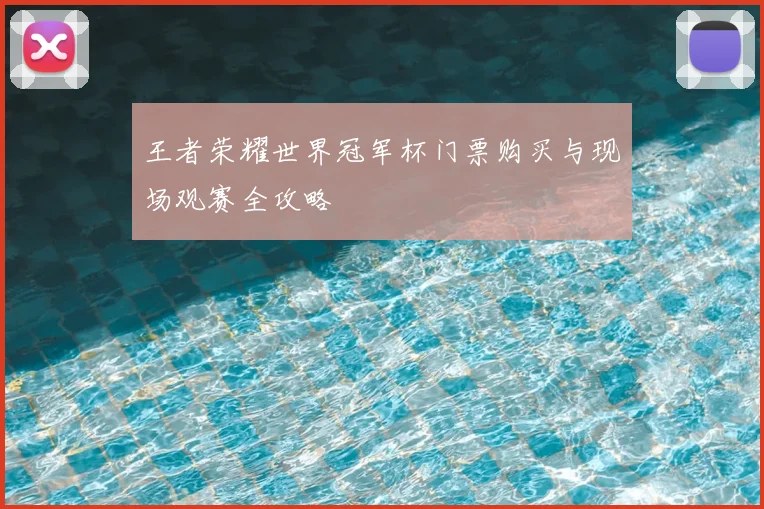 王者荣耀世界冠军杯门票购买与现场观赛全攻略